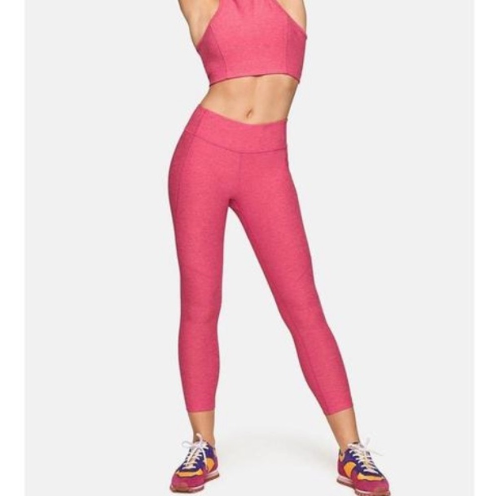 Outdoor Voices Pink Flamingo 3/4 leggings sz S